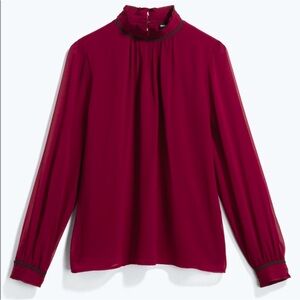 Karl Lagerfeld Paris -Talia Mock Neck Blouse